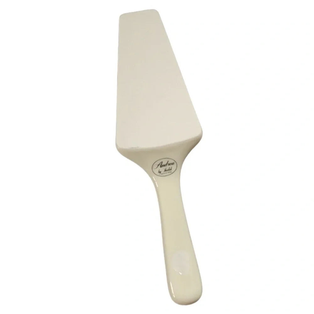 VINTAGE Porcelain White Spatula with Floral Motif - Picture 4 of 5